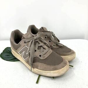 New Balance Gray 300 V2 Court Mesh Suede Leather Lace Up Fashion Sneaker Shoes